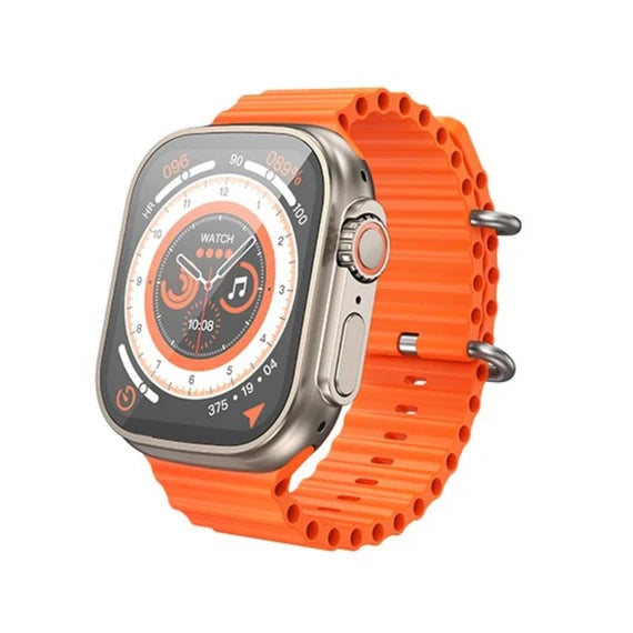 Hoco Ultra Y12 Smart Sports Watch with Silicone Strap - Orange - Saif Al Najmi Kw